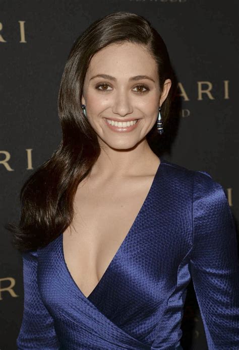 emmy rossum hot cleavage at decades of glamour event in