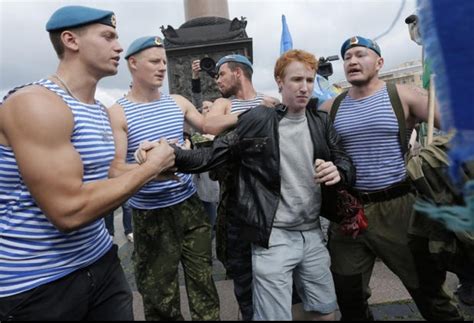 Russian Paratroopers Harassing Gay Rights Activist Kirill Kalugin Aug