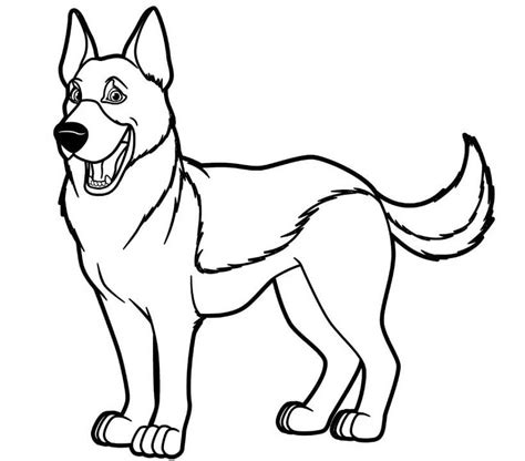 happy german shepherd coloring page  printable coloring pages