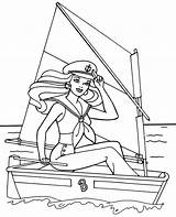 Sailing Sailboat Kapitan Kolorowanka łodzi sketch template