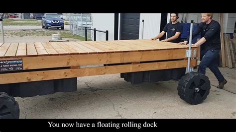 install dock wheels  floating dock youtube