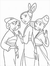Coloring Mulan Pages Disney Print Recommended sketch template