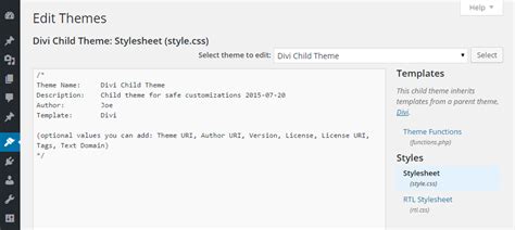 easily create wordpress child themes    click child