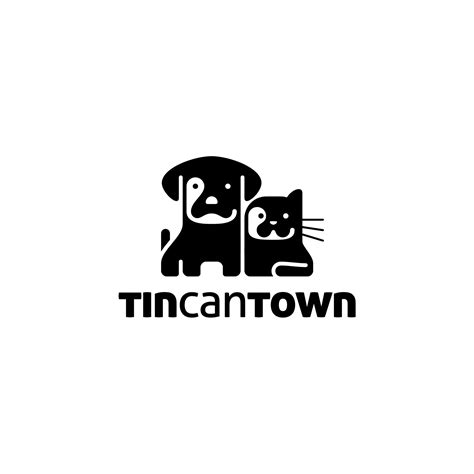 tin  town logo designs pet logo design logo design graphic