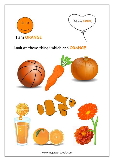 printable color orange worksheets printable word searches