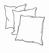 Pillow Coloring Pages Pillows Sketch Sheet Template Print sketch template