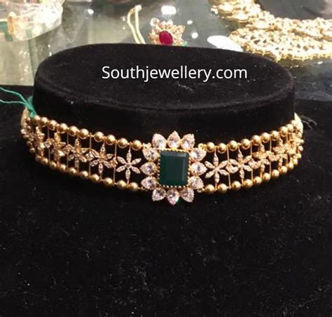 simple gold choker indian jewellery designs