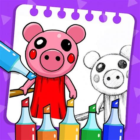 draw piggy coloring book reviews features   guide