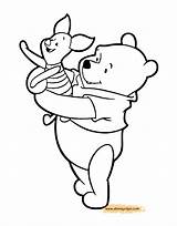 Pooh Piglet Winnie Coloring Pages Holding Disney Disneyclips Color Book Funstuff sketch template