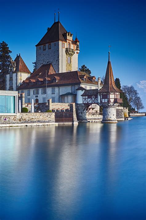 Oberhofen Castle In The Village Of Interlaken Switzerland Also Known