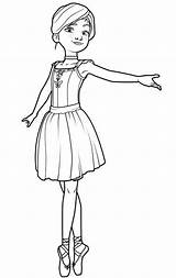 Ballerina Coloring Pages Leap sketch template