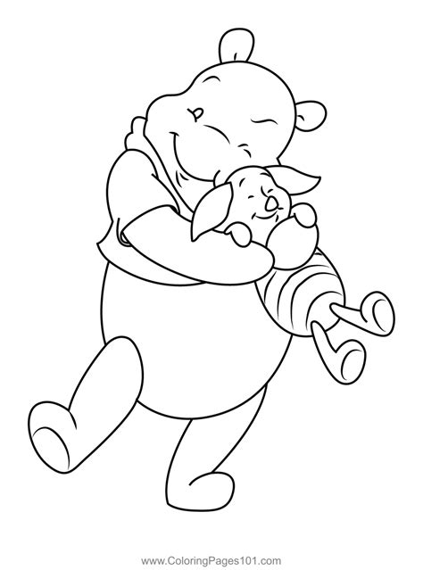 pooh bear  piglet coloring page  kids  winnie  pooh