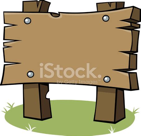 cartoon wooden sign stock vector freeimagescom