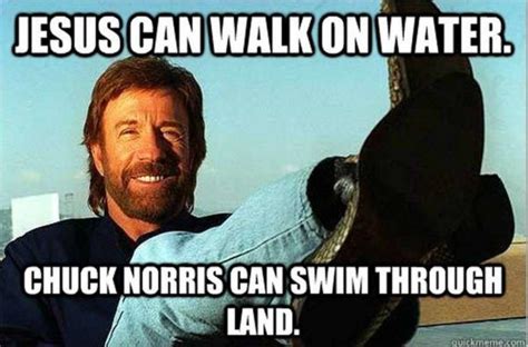 jesus walks on water chuck norris facts