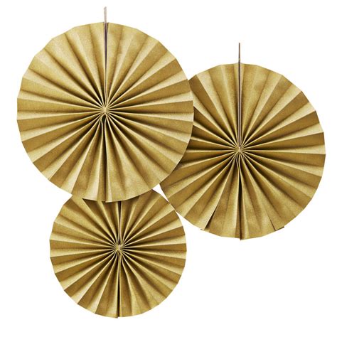 gold sparkling circle fan decorations  ginger ray