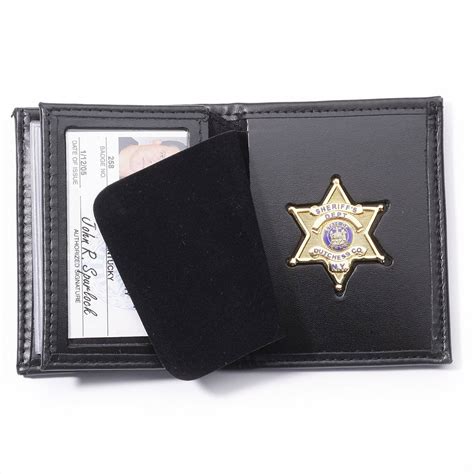 perfect fit rfid blocking hidden badge wallet  credit ca