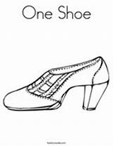 Coloring Shoe Shoes Buckle Search Twistynoodle Print sketch template