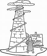 Babel Tower Coloring Clipart Pages Library Clip sketch template
