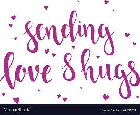 sending love and hugs royalty free vector image