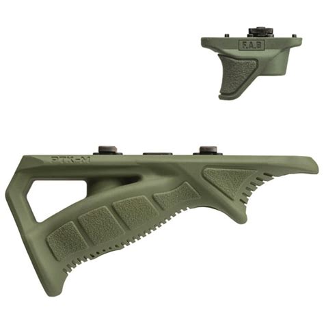 fab defense ptk rubberized  lok angled foregrip thumb stop combo od green  grips