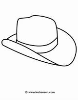 Coloring Hat Cowboy Rodeo Pages Leehansen Window Link Open Click sketch template