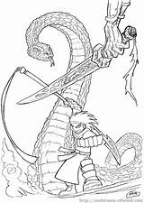 Elfwood Snake King Andersson sketch template