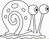 Spongebob Snail Gary Squarepants sketch template