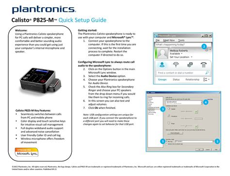 plantronics calisto p  quick setup manual   manualslib