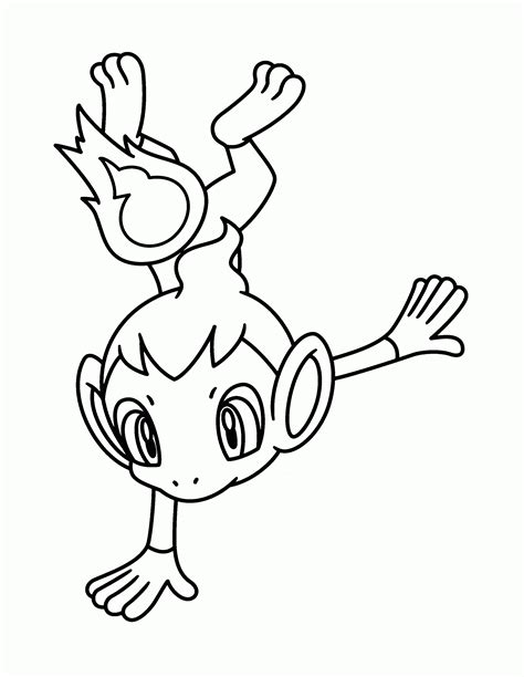 pokemon coloring pages chimchar coloring home