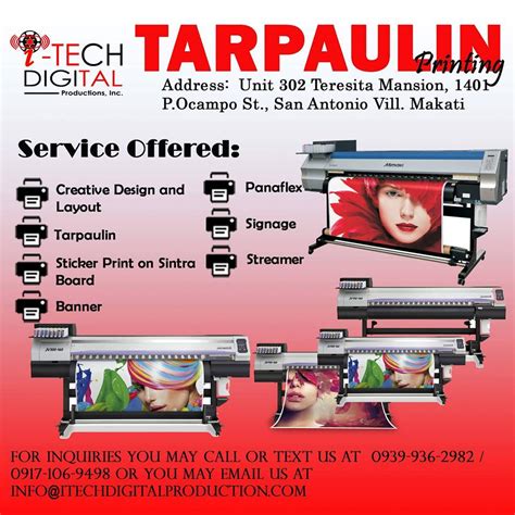 tarpaulin printing services itech digital productions philippines