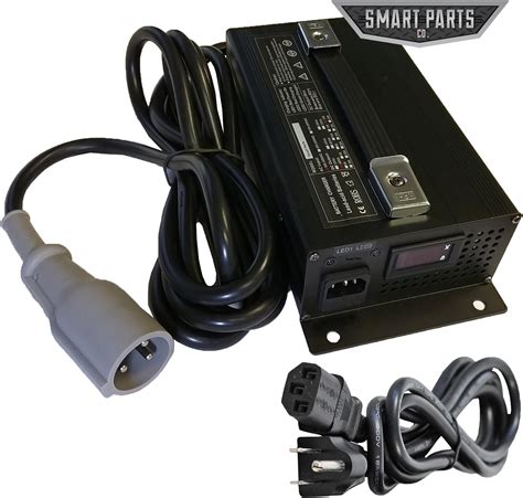 amp golf cart battery charger club car  pin connector  volt led amazoncommx