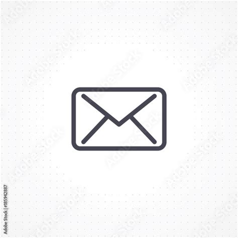 email icon  white background outline email icon  business cards