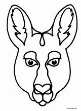 Possum Kangaroo sketch template