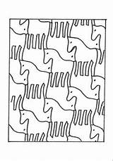 Coloring Escher Printable Template sketch template