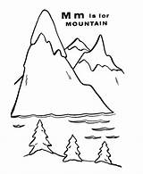 Coloring Mountain Pages Mountains Kids Clipart Worksheet Abc Sheet Activity Color Alphabet Sheets Colour Print Letter Honkingdonkey Popular Primary Coloringhome sketch template