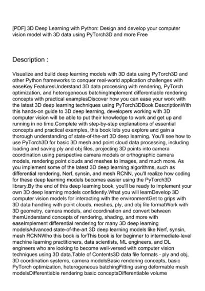 [pdf] 3d deep learning wi