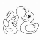 Coloring Ducky Rubber Childrens Their sketch template