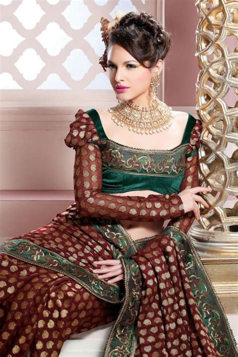 latest long full sleeves saree blouse designs blouse