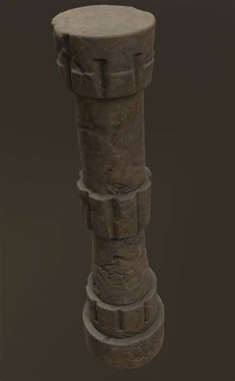 Ancient Pillar 3d Model Game Ready Cgtrader