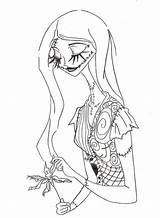 Nightmare Colouring Sally Colorear Skellington Navidad Pesadilla Skeleton Wonder Getdrawings sketch template