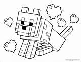 Coloring Minecraft Pages Dog Coloringbay sketch template