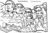 Mount Rushmore Drawing Coloring Pages Getdrawings sketch template
