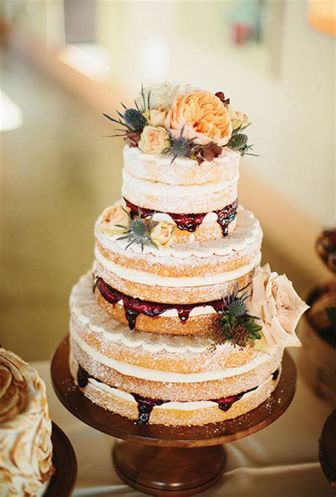 rustic naked wedding cake a wedding cake blog