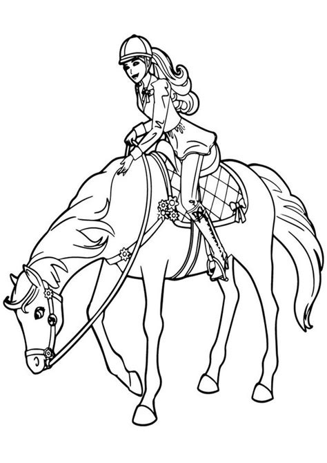 pin  renata  barbie coloring horse coloring pages horse coloring