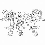 Chipettes Coloring Pages Alvin Getcolorings Chipmunks Printable sketch template