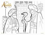 Aladdin Activity Hypnotizes Jafar Sultan sketch template