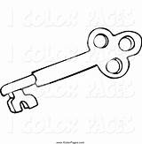 Key Coloring Clipart Outline Printable Advertisement Clipartmag sketch template