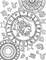 Leo Coloring Zodiac Sign Pages Printable Signs Description Categories sketch template