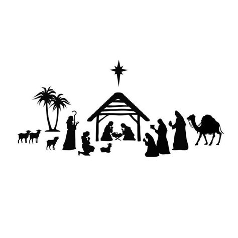 pin  brigitte   christmas gift ideas nativity silhouette