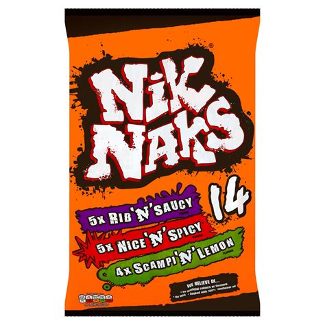 nik naks assorted pack    multipack crisps iceland foods